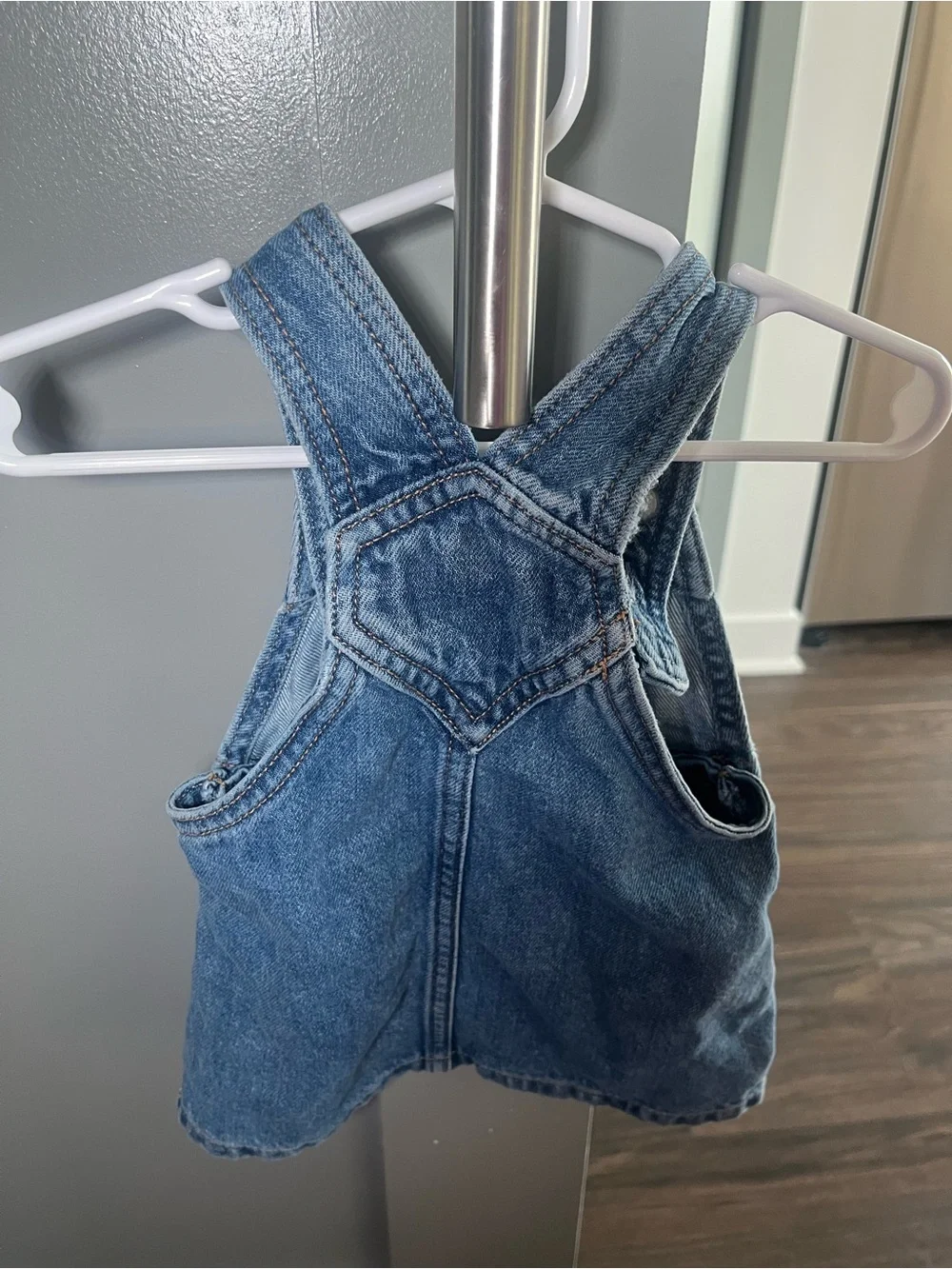 Old Navy Light Blue Denim Kids Overall Skirt